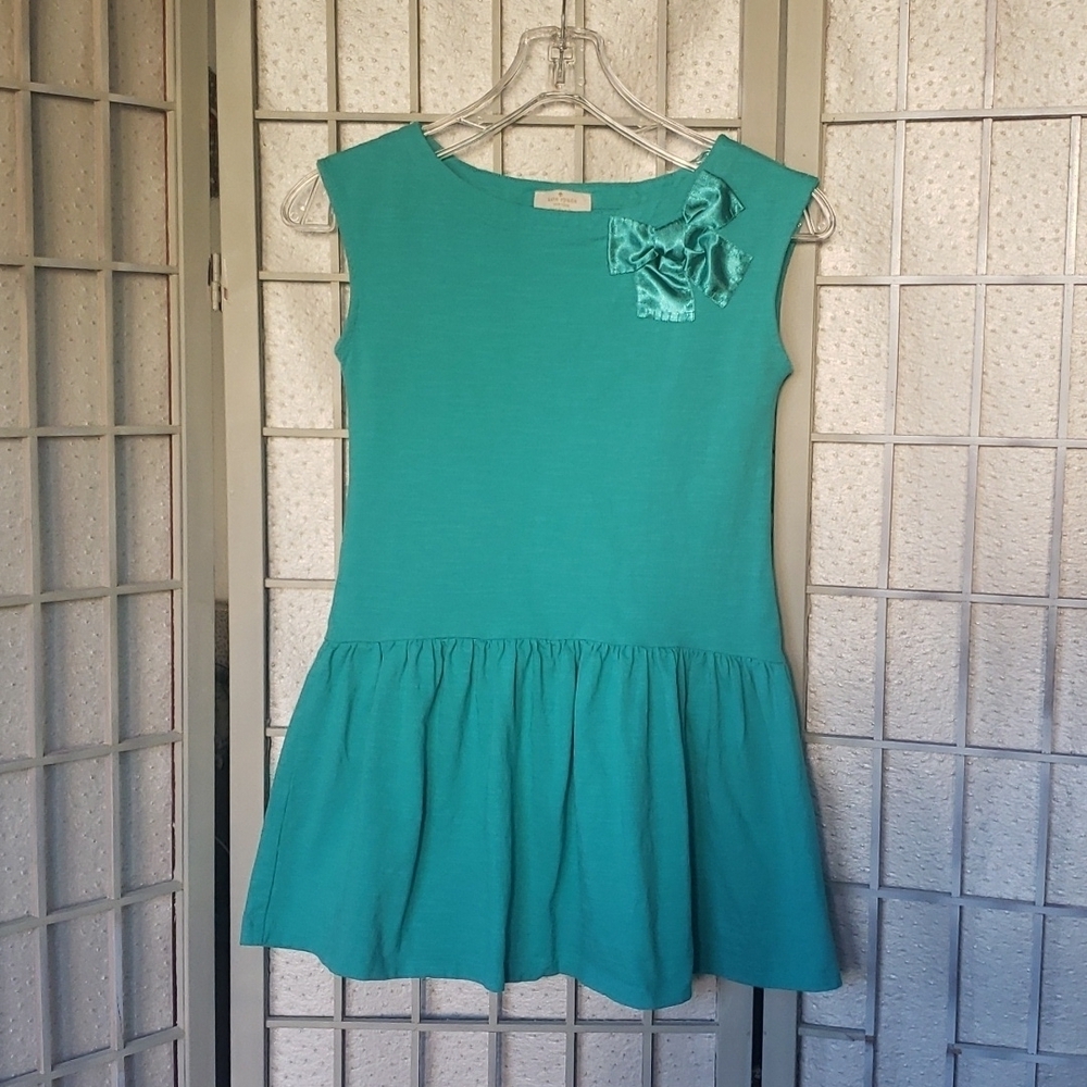 Kate Spade teal low waist girls party dress size  10